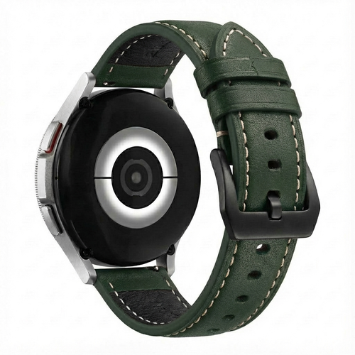 Glossy Leather Strap, on a watch, 3/4 rear view