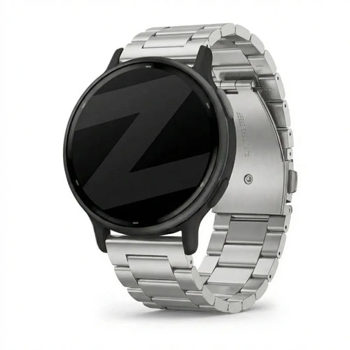 Bandz Garmin Vivoactive 5 Titanium Link Strap (Silver)