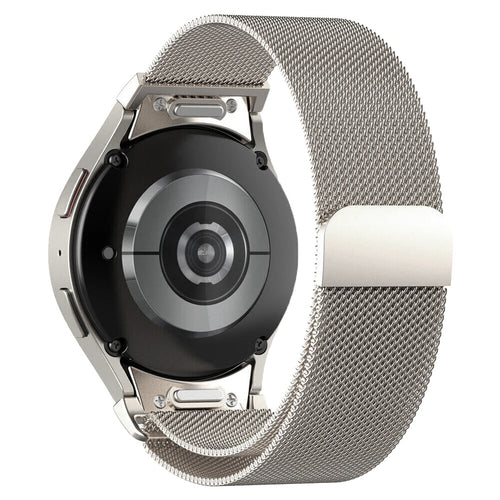 Samsung Galaxy Watch 4 Classic 46mm 'One push' Milanese-Armband (Champagner)