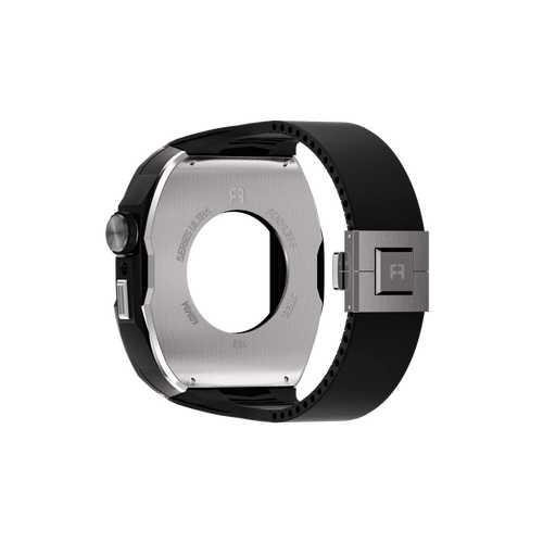 Reqior Apple Watch 45mm Hülle mit integriertem Gummi-Armband (Silber)