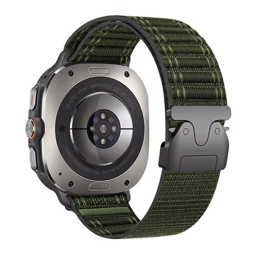 Samsung Galaxy Watch Ultra Wave Nylonarmband mit P-Schnalle (Grün)