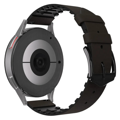 Coros Apex 2 Leather / Silicone Strap (Brown)