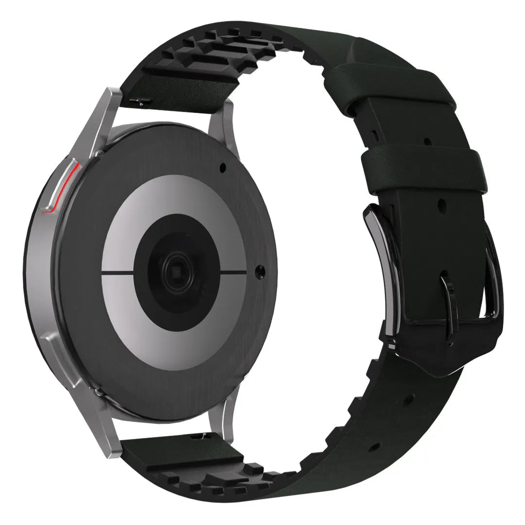 Coros Pace 2 Leder-/ Silikonarmband (Grün)