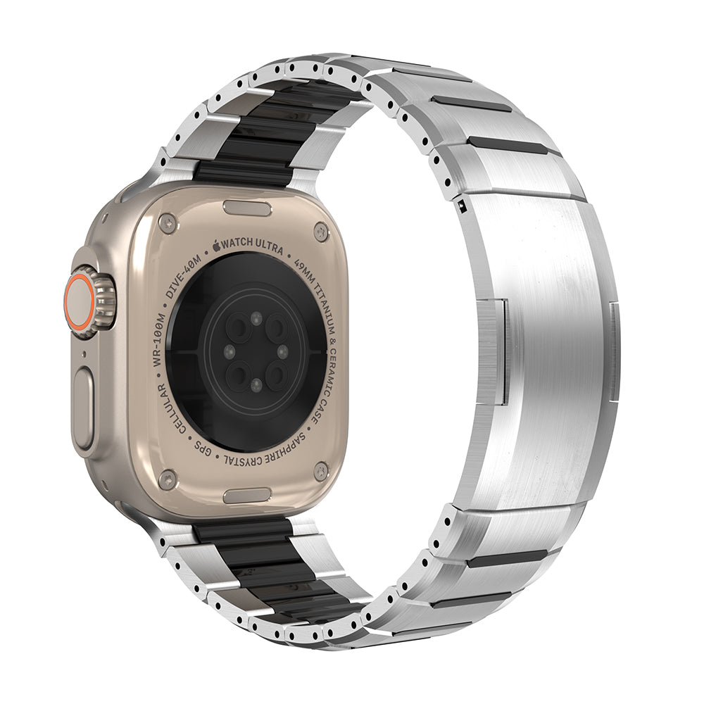 Apple Watch Stahl-Hybridarmband (Titan/Schwarz)