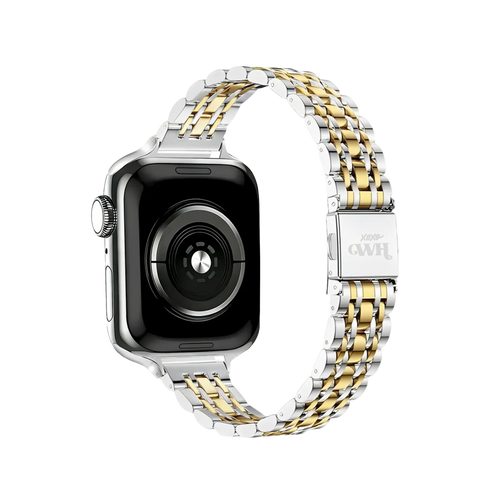 xoxo Wildhearts Apple Watch Stahlarmband 'Slim' (Silber/Gold)