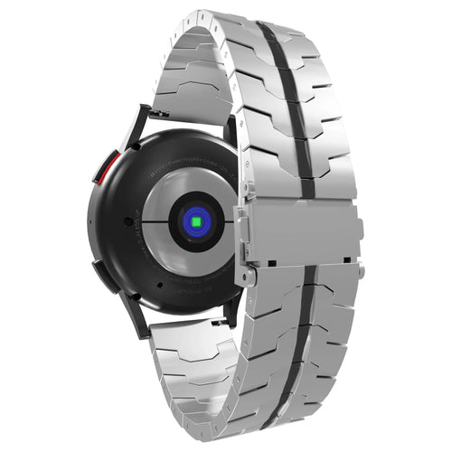 Amazfit GTS 2 Robustes Stahlarmband (Silber/Schwarz)