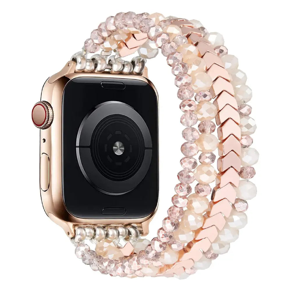 Apple Watch Beaded Strap (Rose Gold)