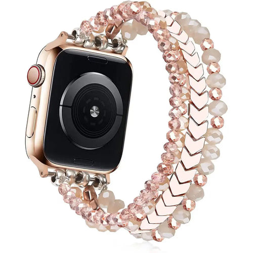 Apple Watch Beaded Strap (Rose Gold)