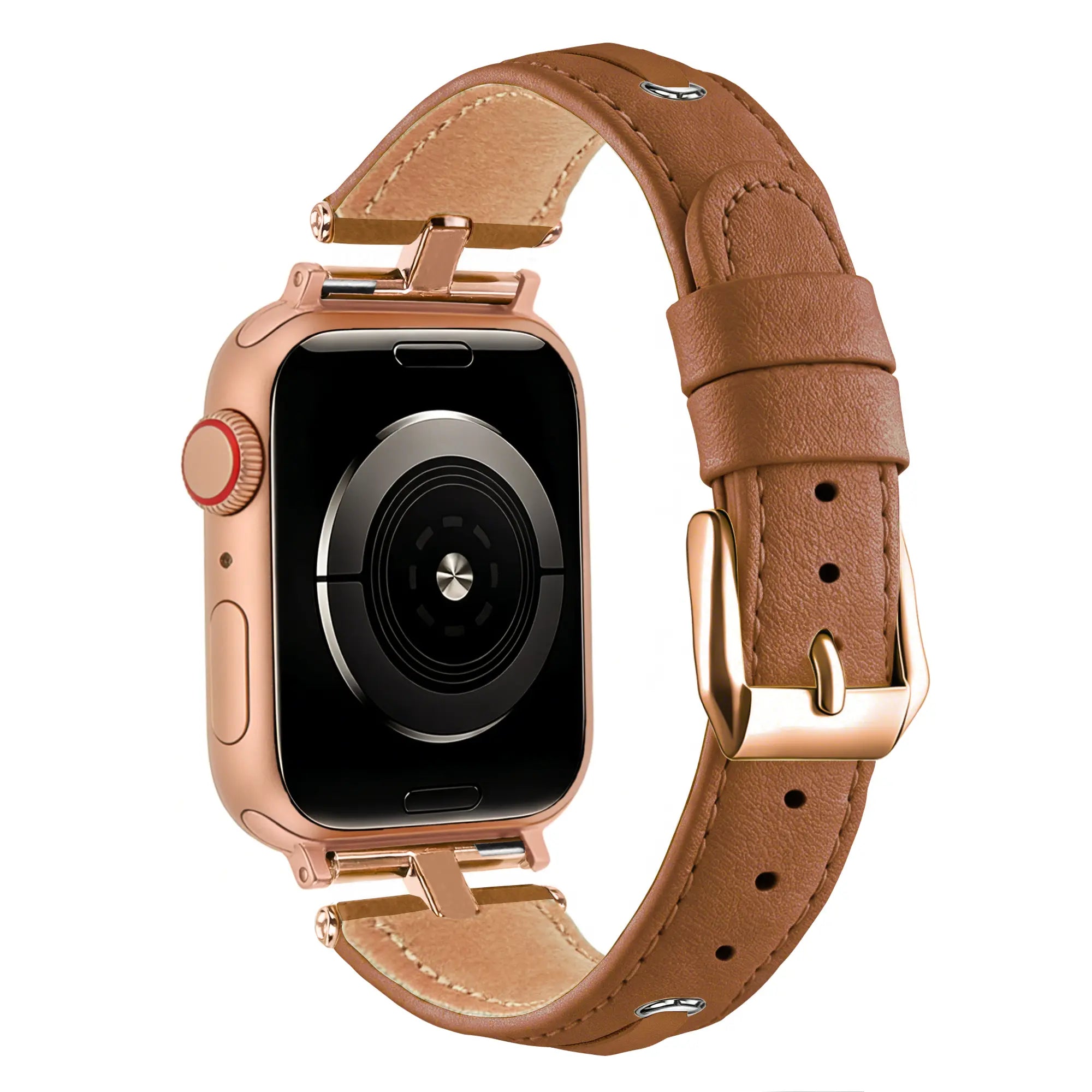Bandz Apple Watch Lederarmband 'T-Belt' (Braun)