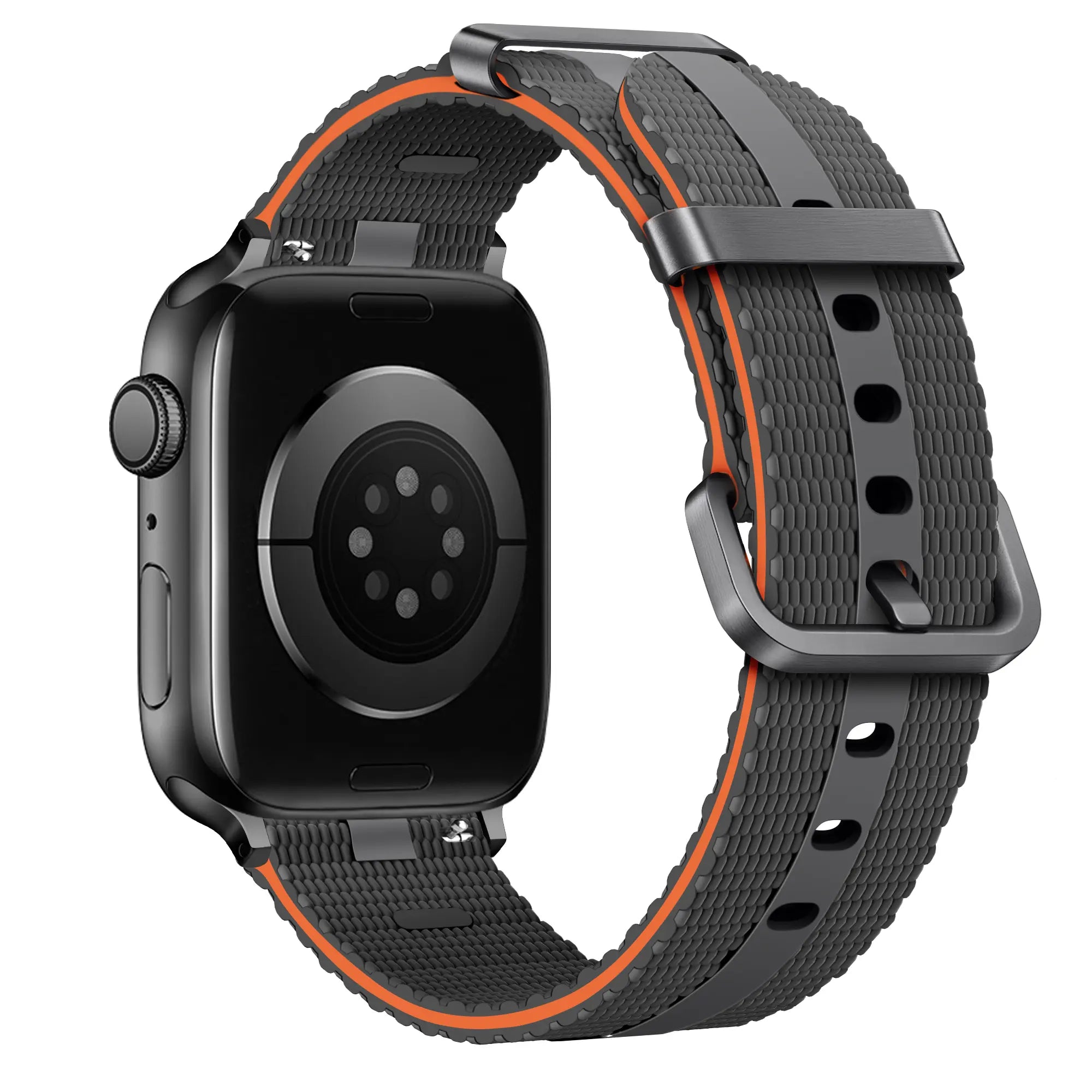 Apple Watch Silikon Active Armband (Hellgrau/Orange)