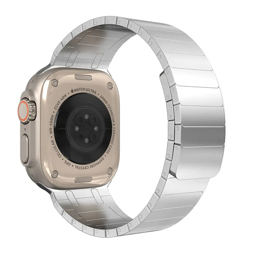 Apple Watch Premium magnetisches Stahlarmband (Silber)