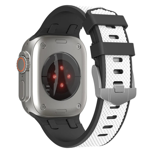 Apple Watch Sport Grain Strap (Black/White)