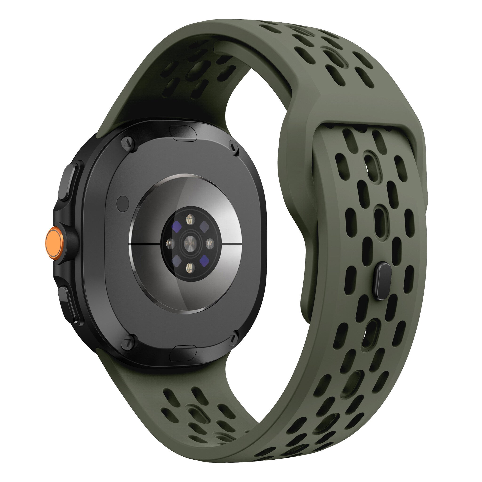 Samsung Galaxy Watch 8 Classic Silikonarmband mit Löchern (Olivgrün)