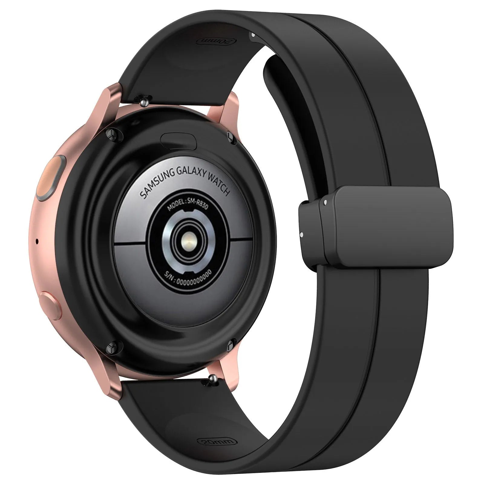 Suunto vertikaler Entzuckeln Silikonarmband (schwarz)