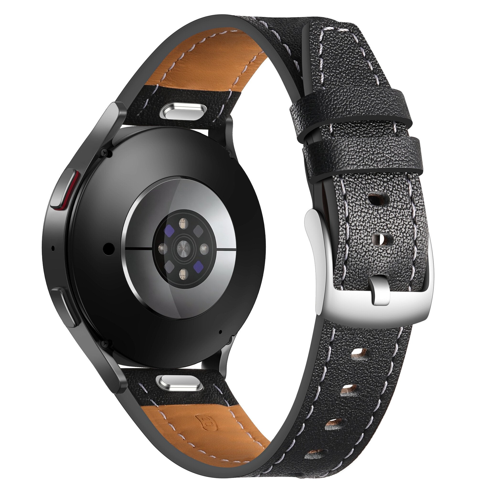 Samsung Galaxy Watch 6 Classic 47mm 'One Push' Lederarmband (Schwarz)