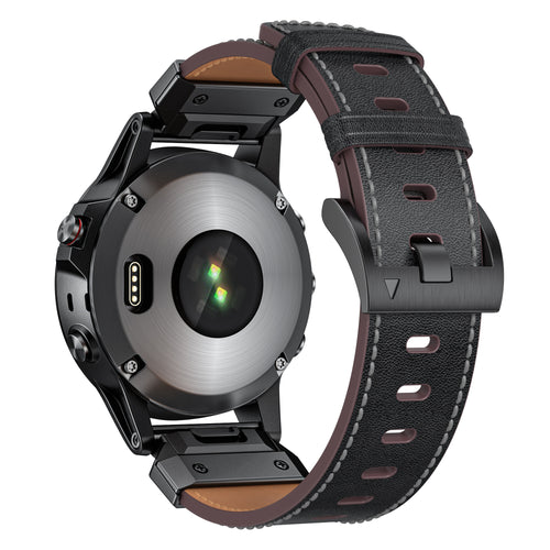 Garmin Forerunner 745 Genuine Leather Strap (Black)
