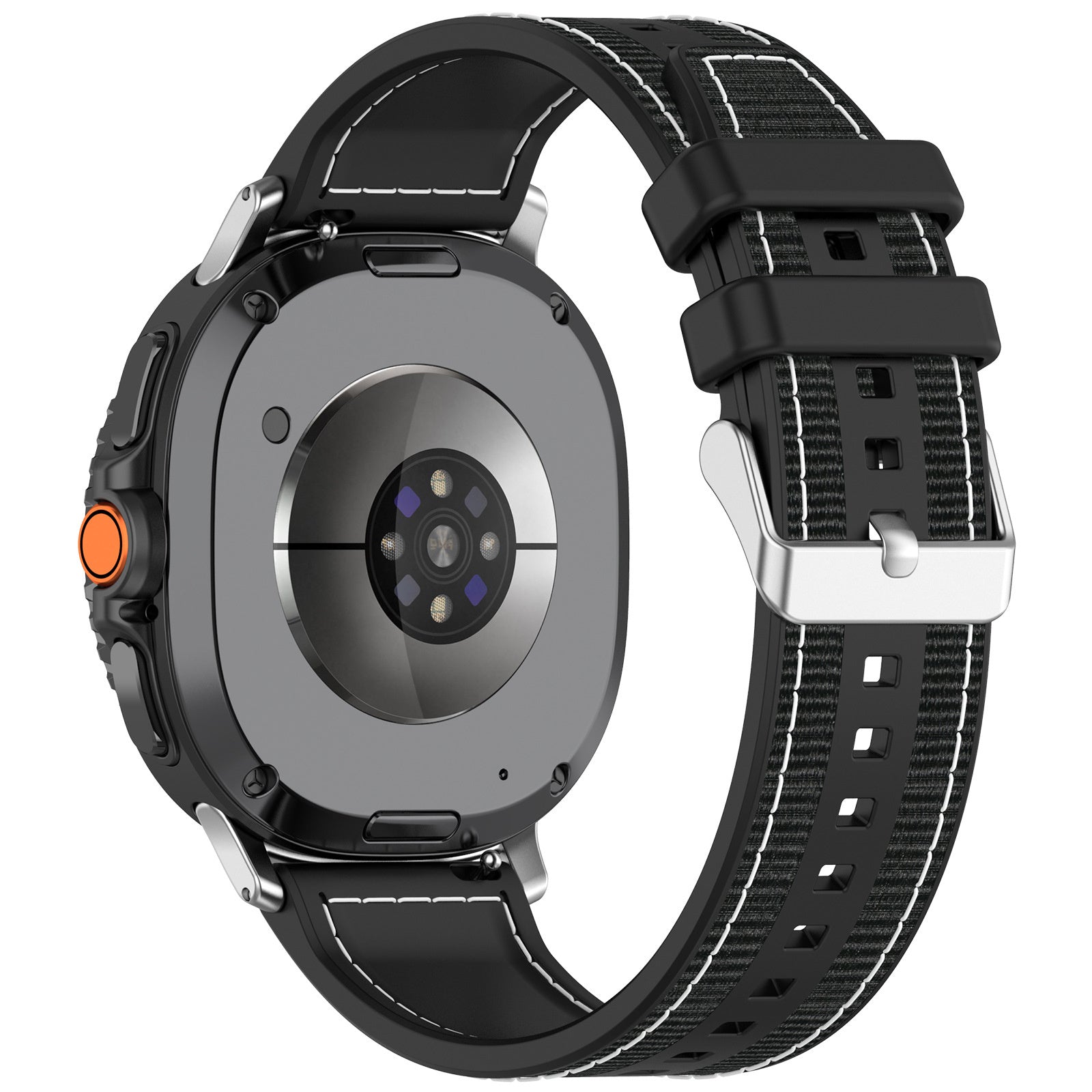 Samsung Galaxy Watch 9 - 40mm Nylon Hybrid Armband (Schwarz)