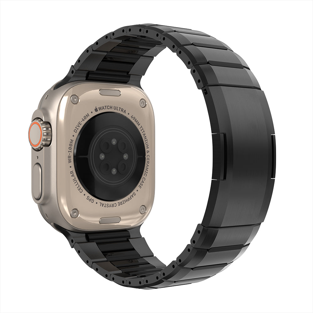 Apple Watch Stahl-Hybridarmband (Schwarz)