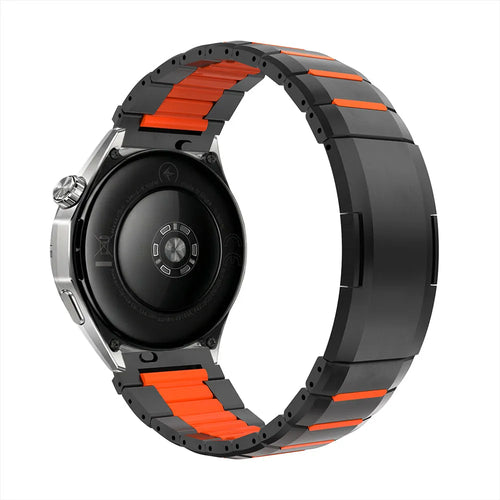Polar Grit X2 Pro 'One Push' Stahl-Hybridarmband (Schwarz/Orange)
