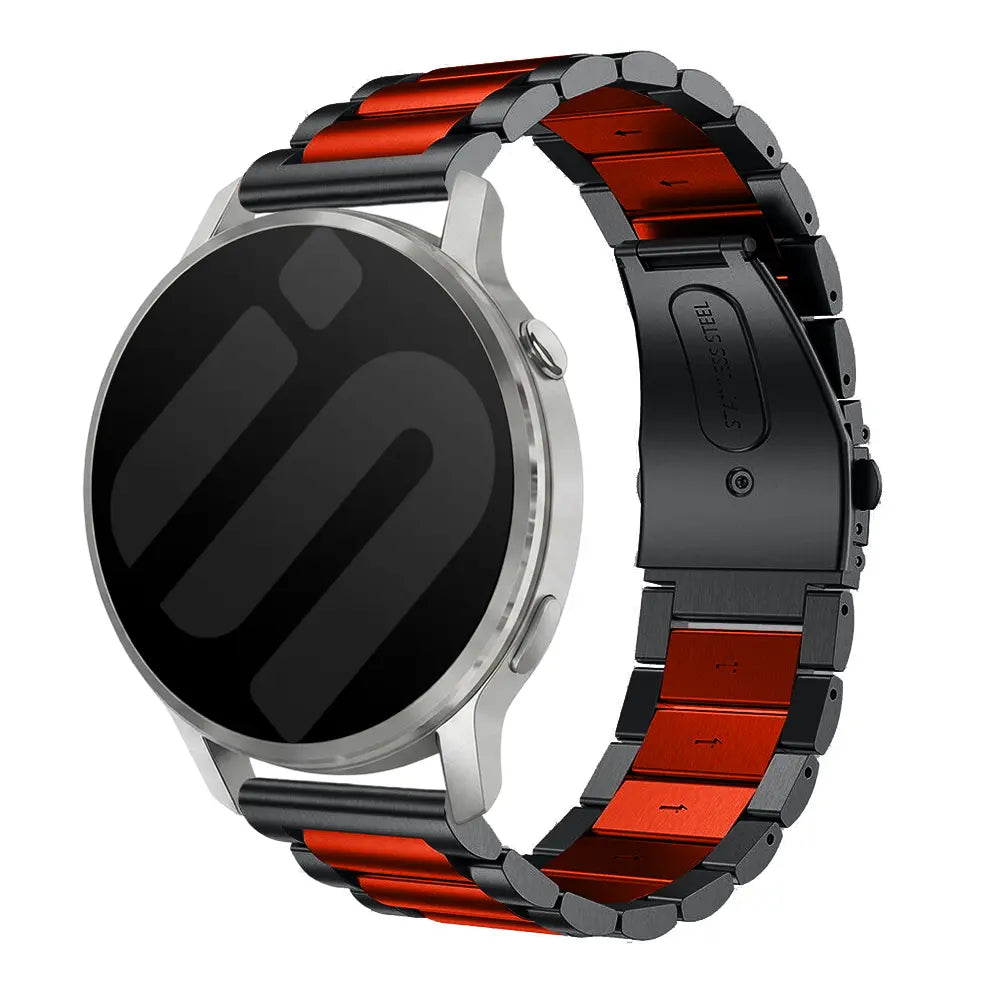 Garmin Forerunner 170 Stahlarmband (Schwarz/Rot)