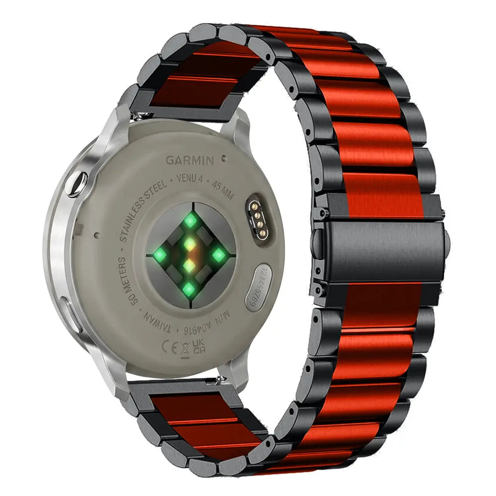 Garmin Forerunner 170 Stahlarmband (Schwarz/Rot)