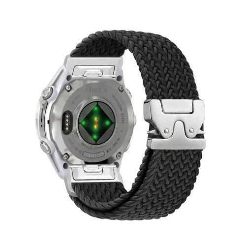 Garmin Approach S62 Braided Strap P-Buckle (Black with Silver)