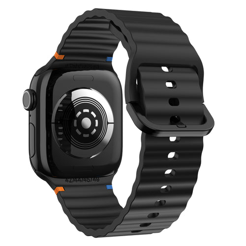 Apple Watch Ultra Wave Silikonarmband (Schwarz)