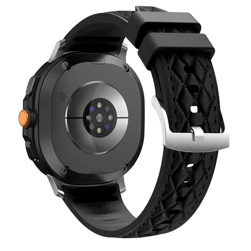 Samsung Galaxy Watch 8 Classic Diamond Hybrid Lederarmband (Schwarz)