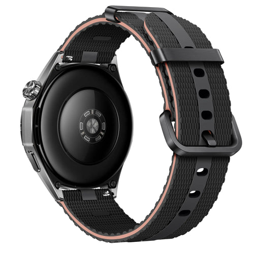 Fossil Gen 5e - 42mm Silikon Active Armband (Schwarz/Hellrosa)