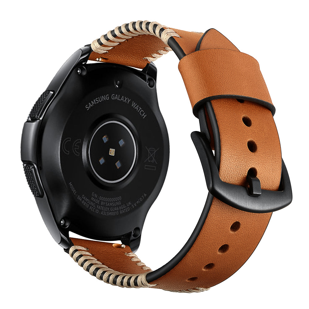 Samsung Galaxy Watch 6 - 40mm Stitched Lederarmband (Braun)