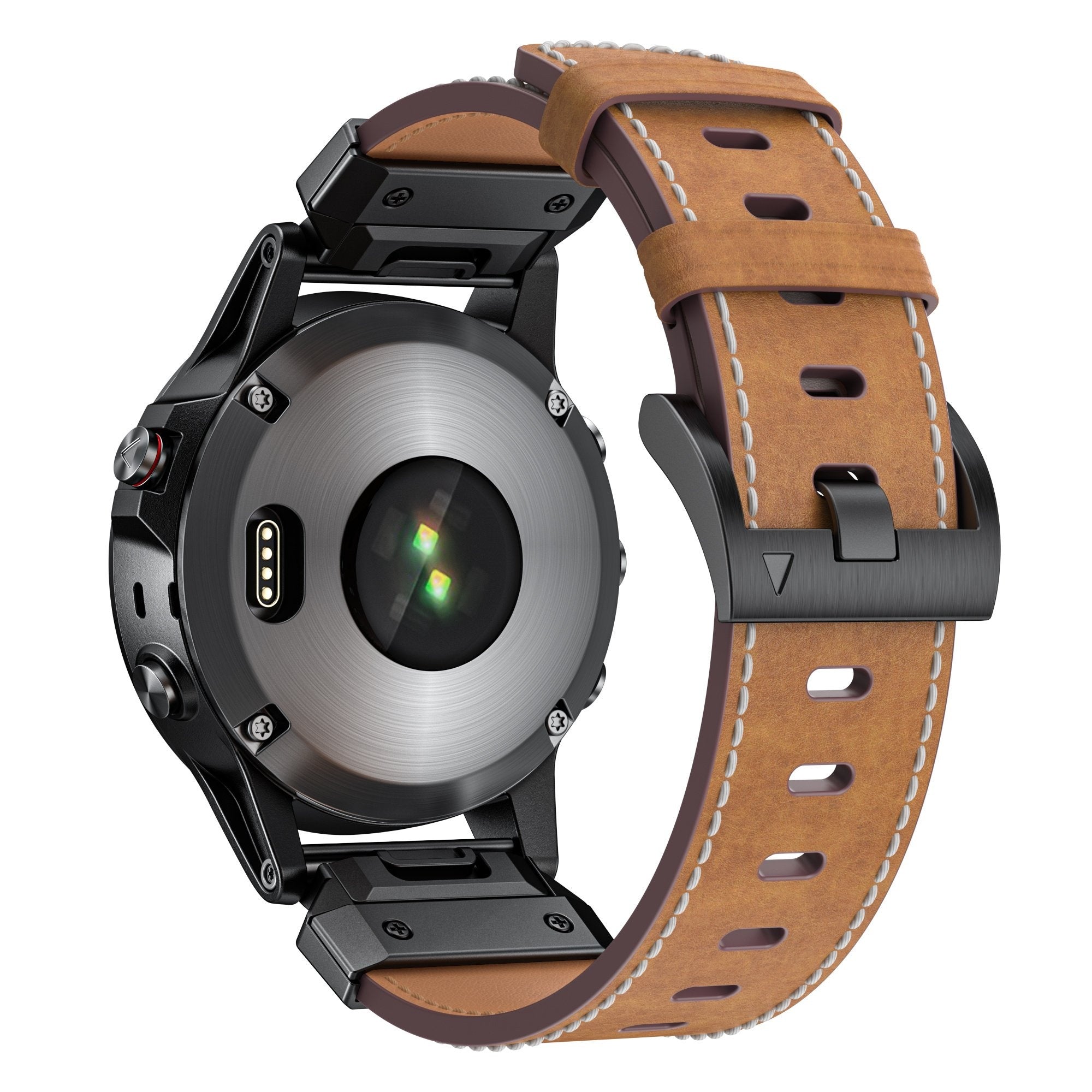 Garmin Quatix 8 Pro - 47mm Echtes Lederarmband (Braun)