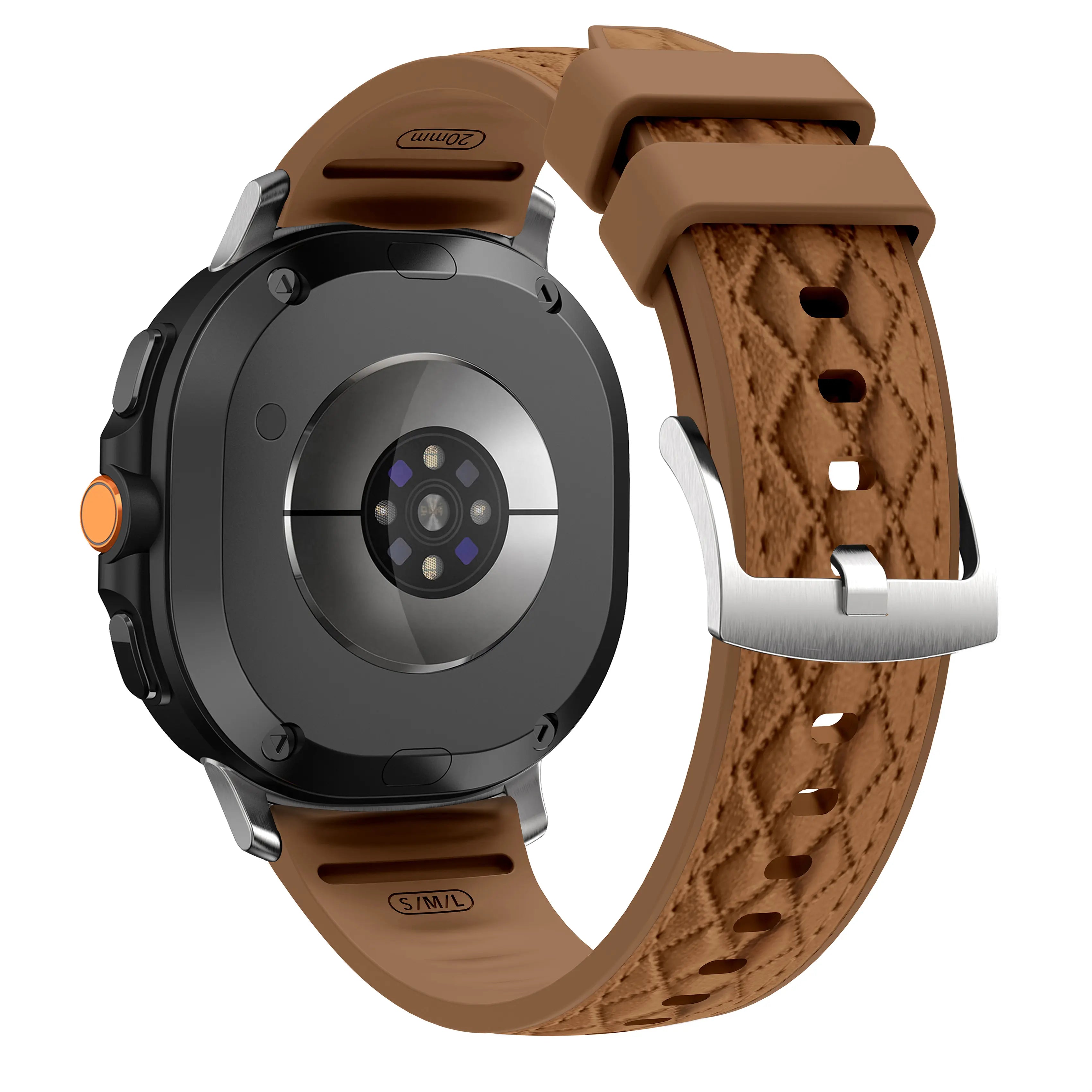 Samsung Galaxy Watch 9 - 44mm Diamond Hybrid Lederarmband (Braun)