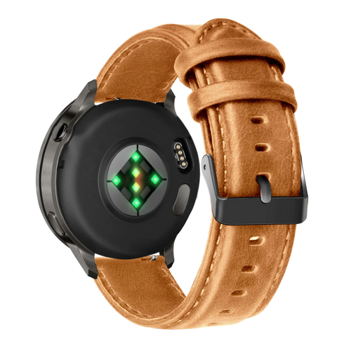 Bandz Garmin Vivoactive 3 Leather Strap 'Classic' (Brown)