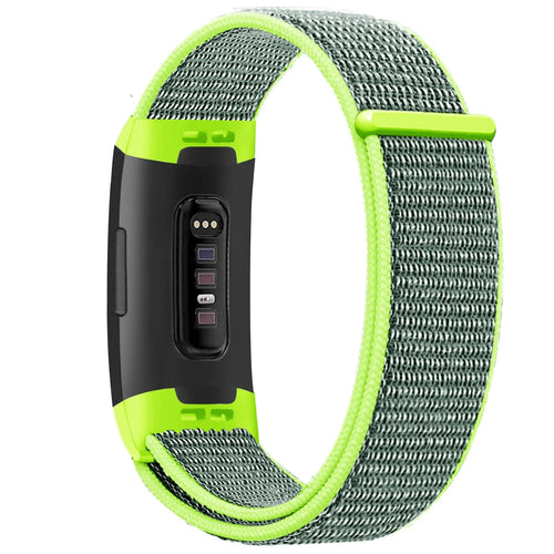 Nylon Strap, fluorescent, on a watch, 3/4 rear view