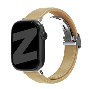 apple watch leather band d-type cream