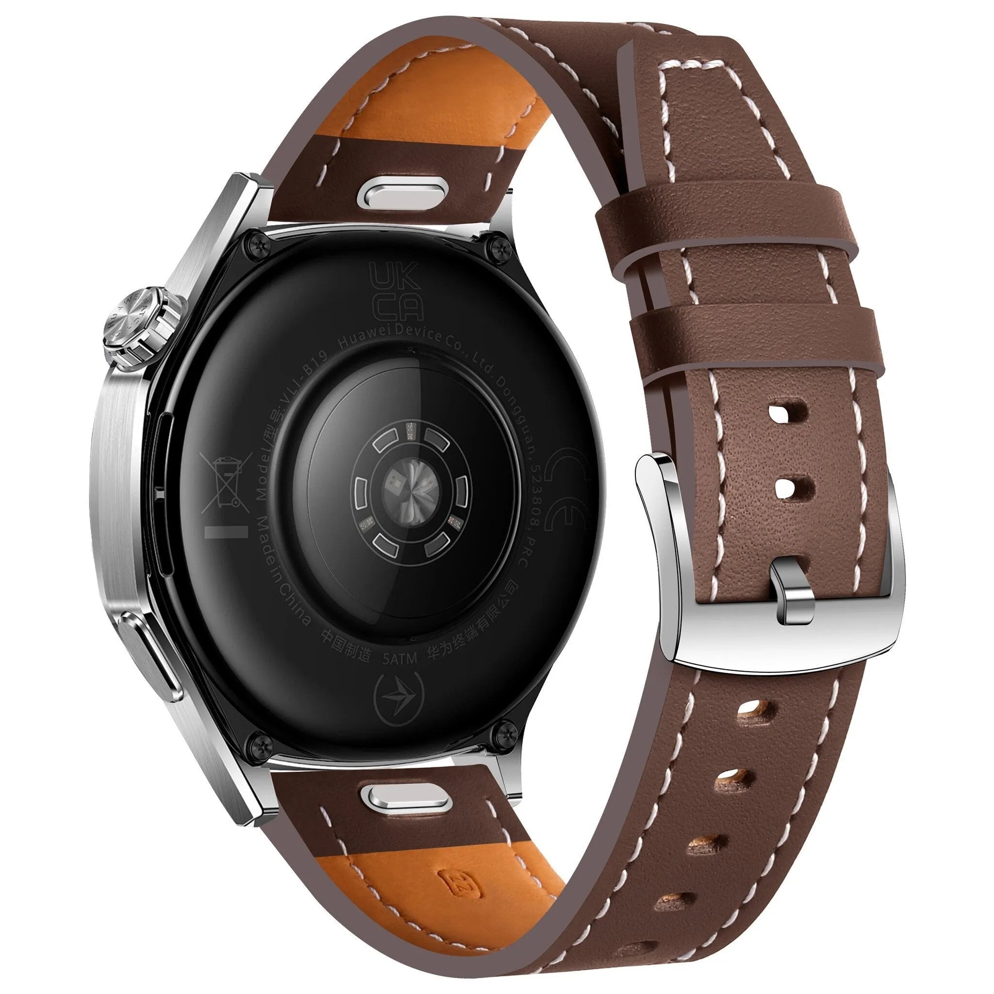 Suunto 9 Peak 'One Push' Leder-Armband (dunkelbraun)