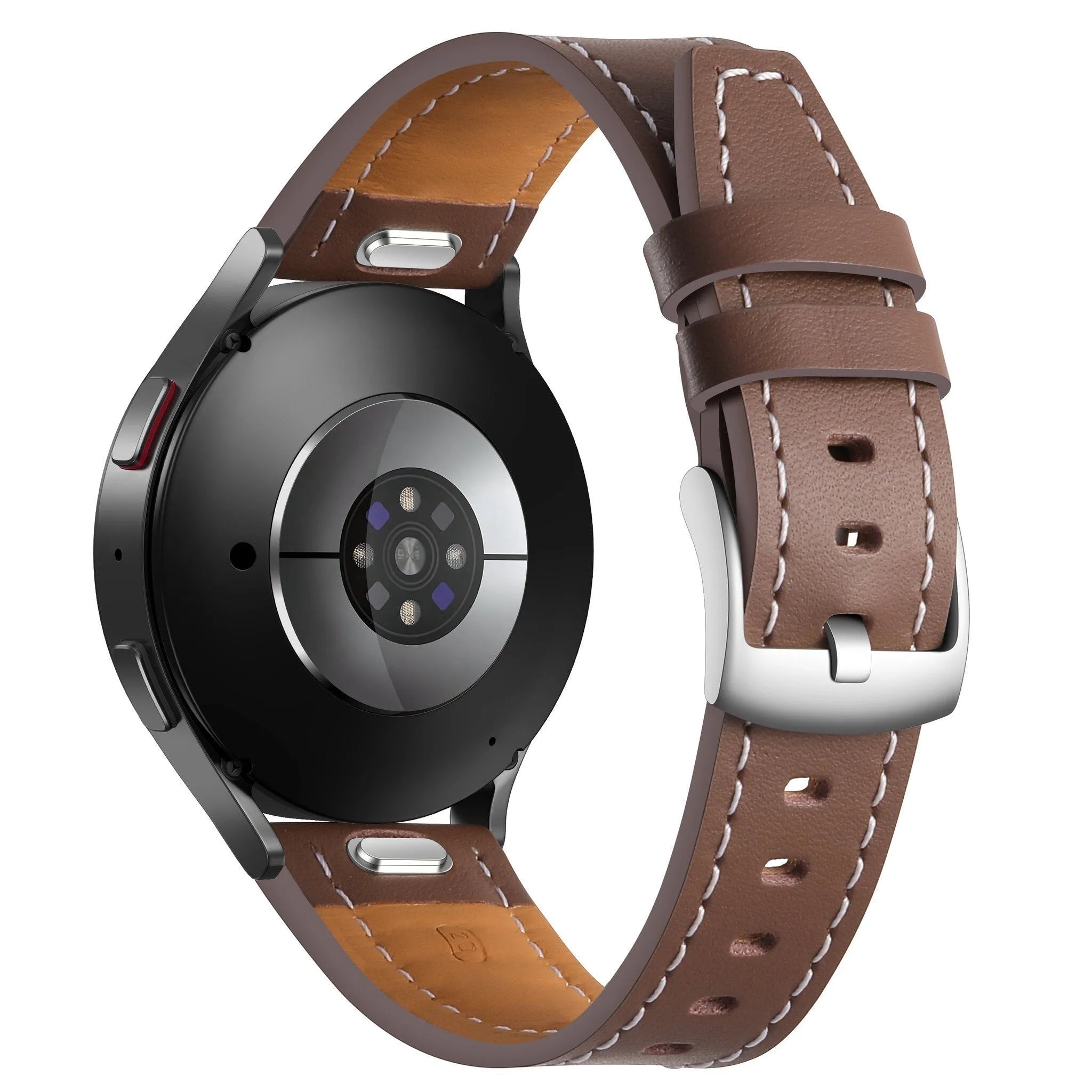 Amazfit Active 'One Push' Leather Strap (Dark Brown)