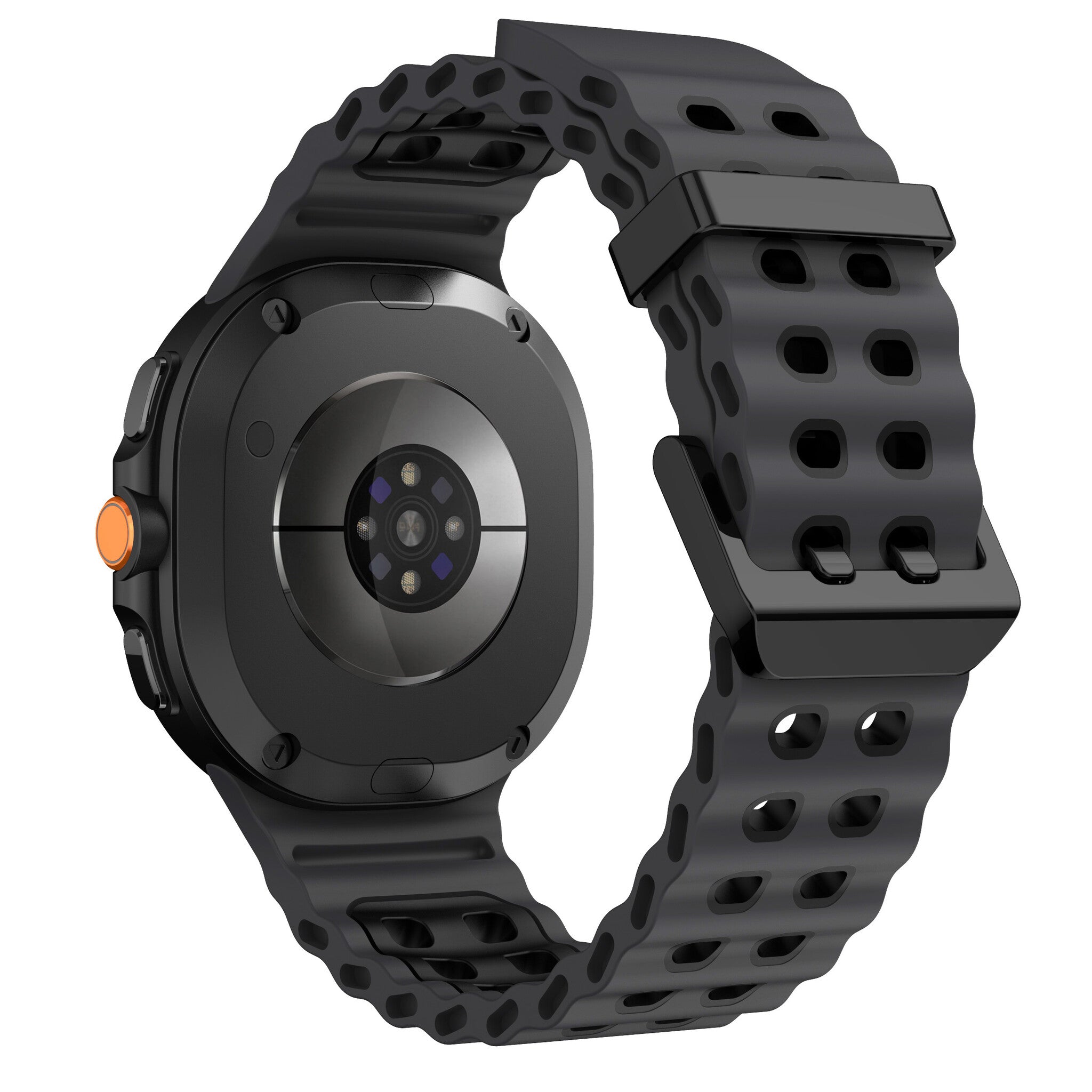 Samsung Galaxy Watch 9 - 44mm Ocean Armband (Dunkelgrau/Schwarz)