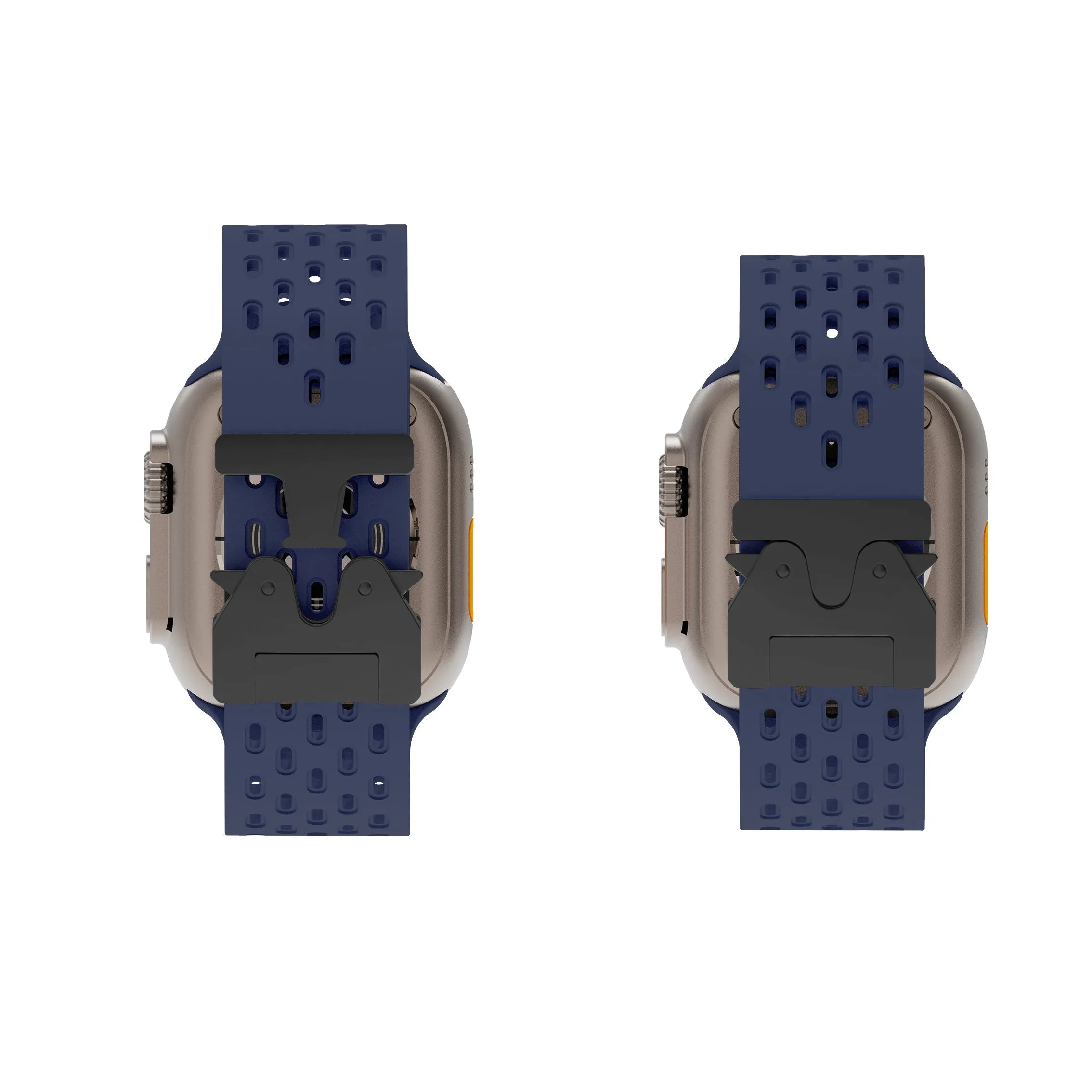 Apple Watch Silikonarmband mit P-Schnalle (Dunkelblau)