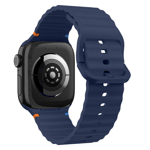 Apple Watch Ultra Wave Silicone Strap (Dark Blue)