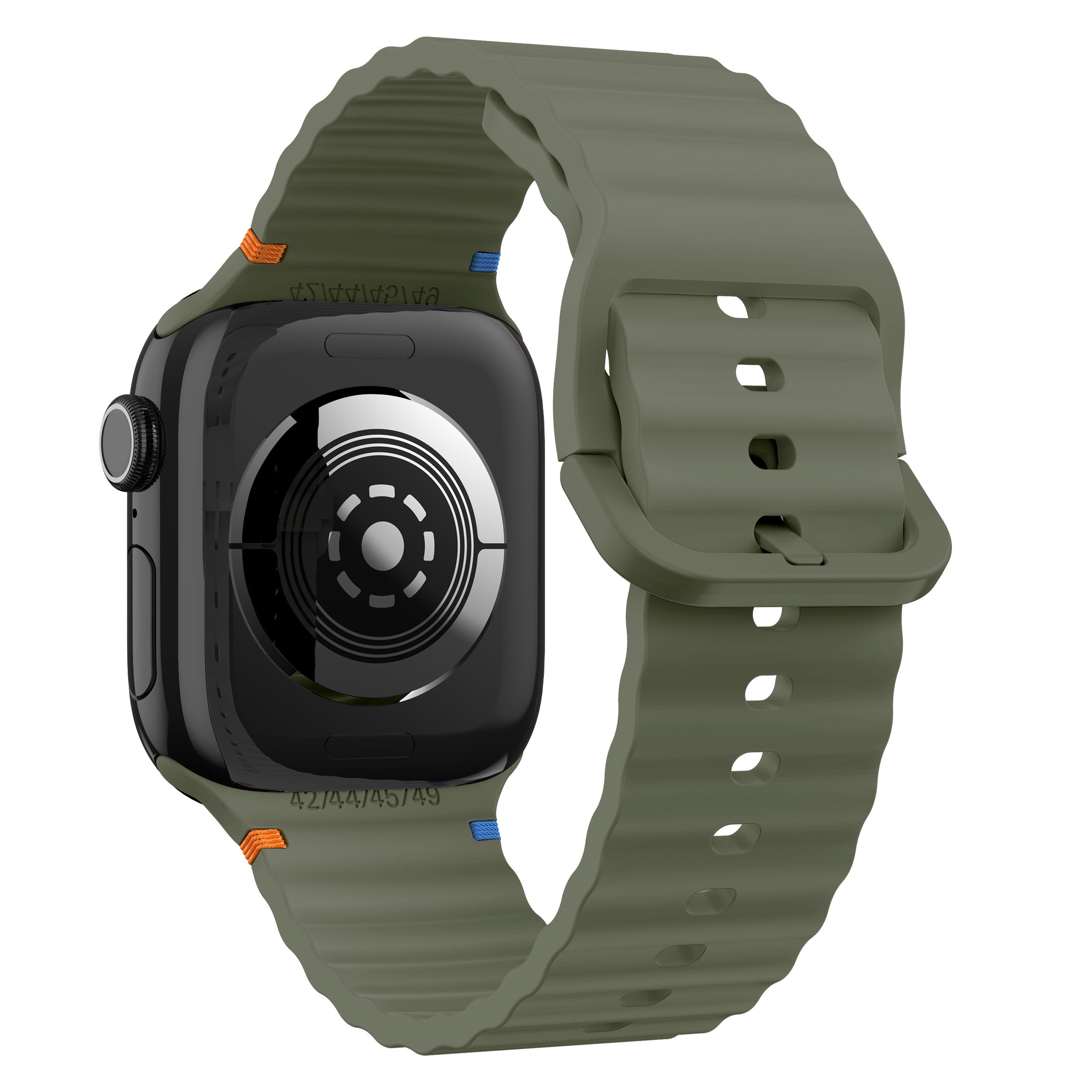 Apple Watch Ultra Wave Silikonarmband (Dunkelgrün)