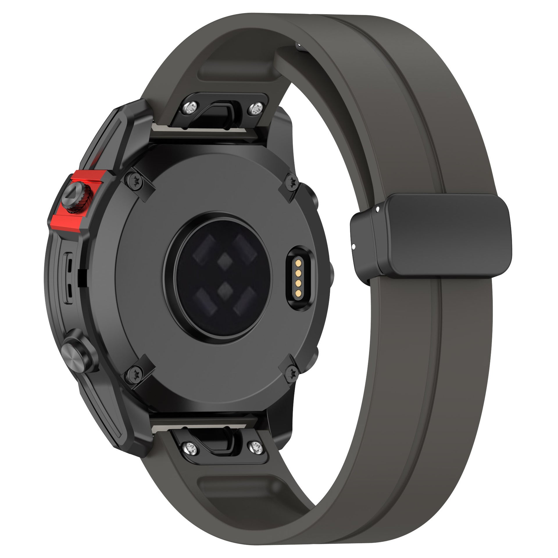Amazfit T-Rex Ultra 2 D-Schnalle Silikonarmband (Dunkelgrau)