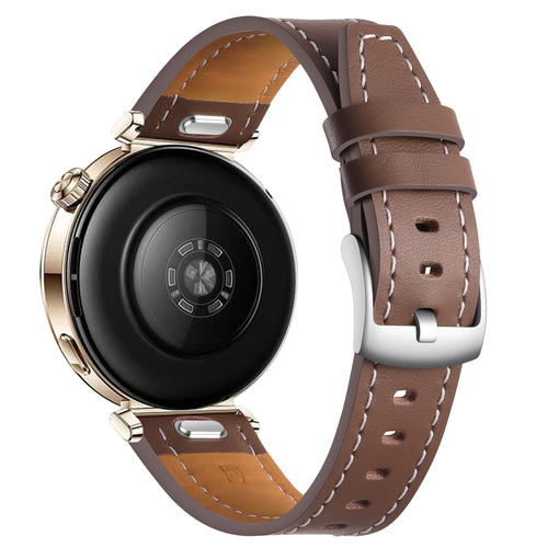 Huawei Watch GT 7 - 41mm Leather Strap 'One Push' (Dark Brown)