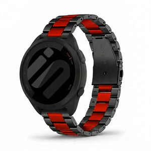 Garmin Forerunner 165 Steel Strap (Black/Red)