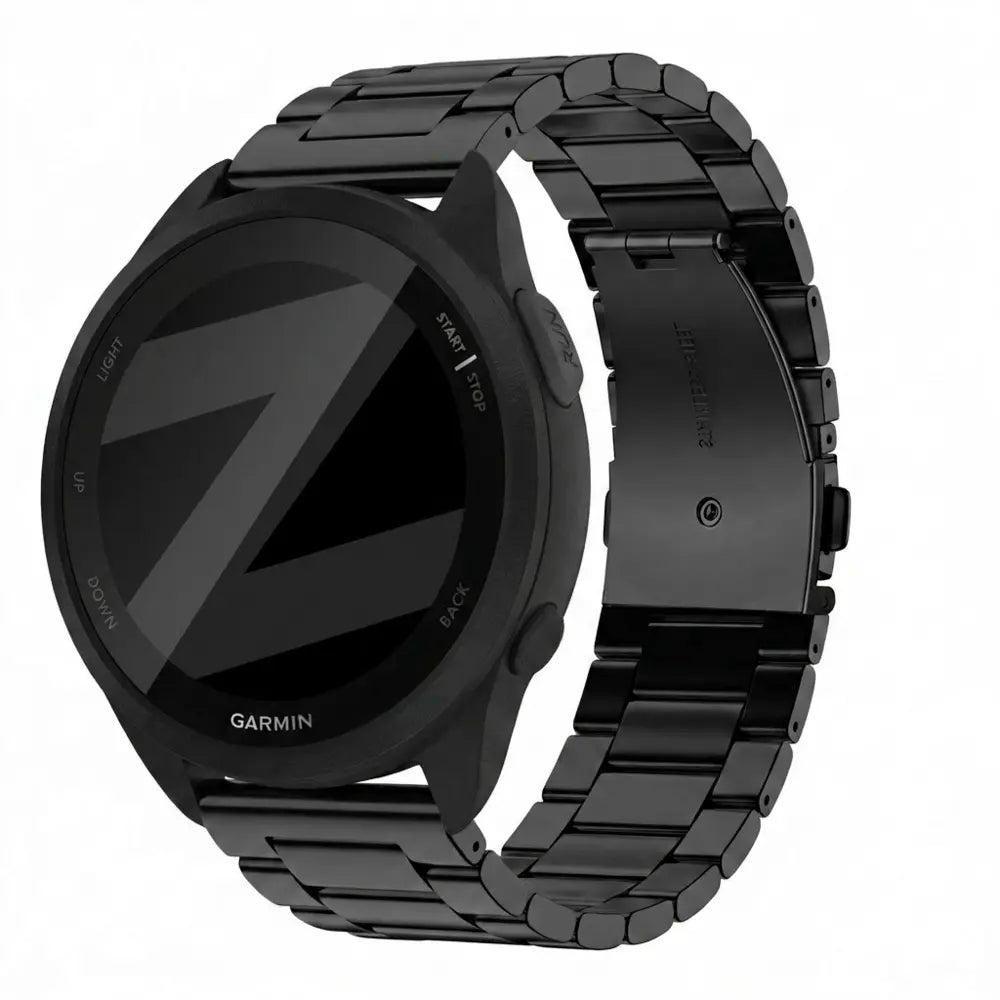Bandz Garmin Forerunner 165 Steel Strap 'Classic' (Black)