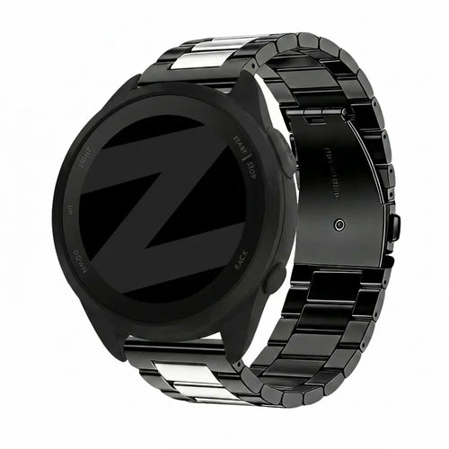 Bandz Garmin Forerunner 165 Steel Strap 'Classic' (Black/Silver)