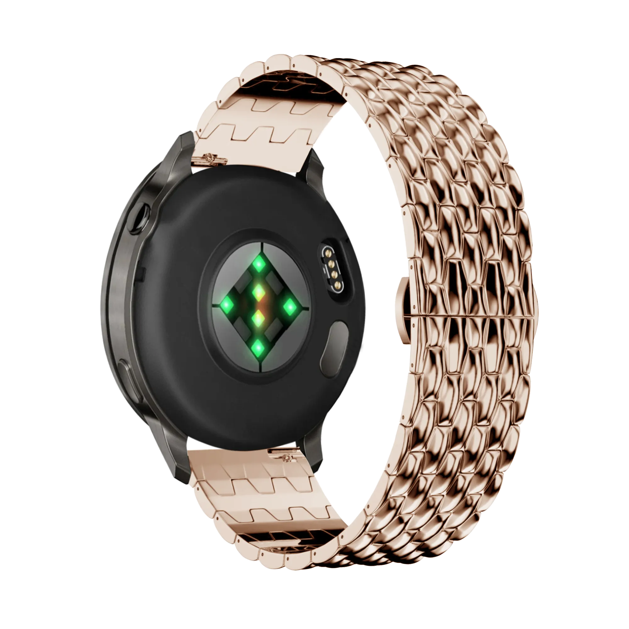 Bandz Garmin Bounce 2 Stahlarmband 'Dragon' (Roségold)