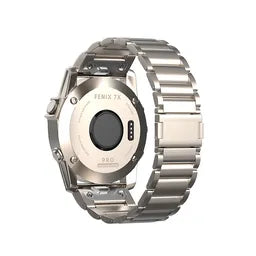 Magnetic Titanium Strap, on a watch, 3/4 rear view