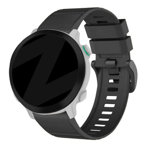Bandz Garmin Forerunner 970 Silikonarmband mit Schnalle (Schwarz)
