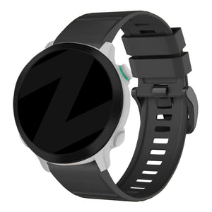 Bandz Garmin Forerunner 965 Silikonarmband mit Schnalle (Schwarz)